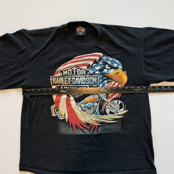 Vintage Y2K Harley Davidson 2000 Eagle USA Fullerton CA Large Black Long Sleeve - Picture 8 of 8